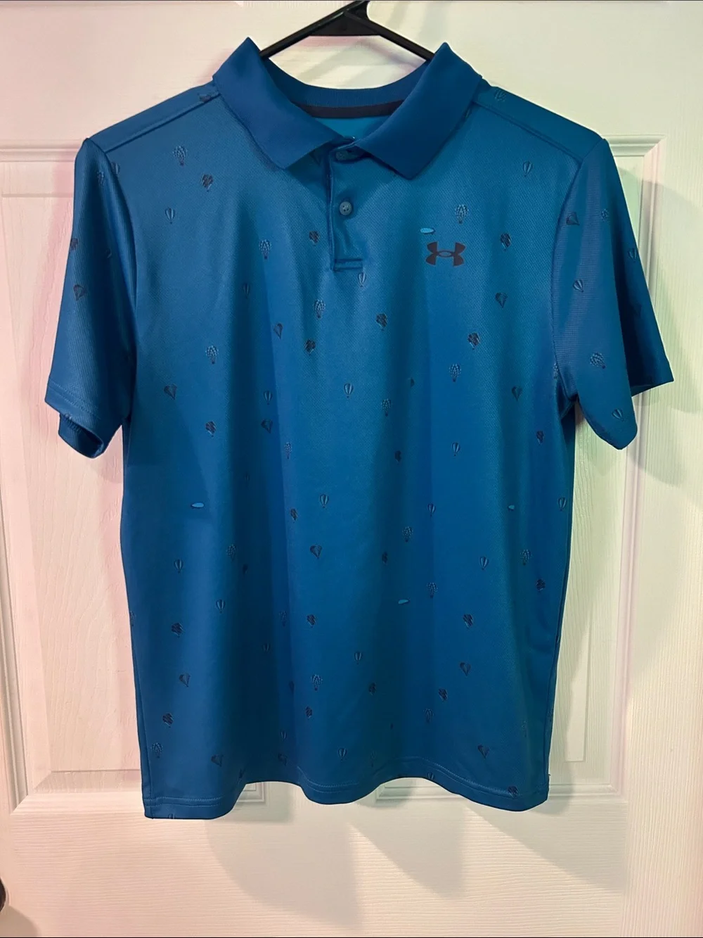 Under Armour Boys Blue Short-Sleeve Polo